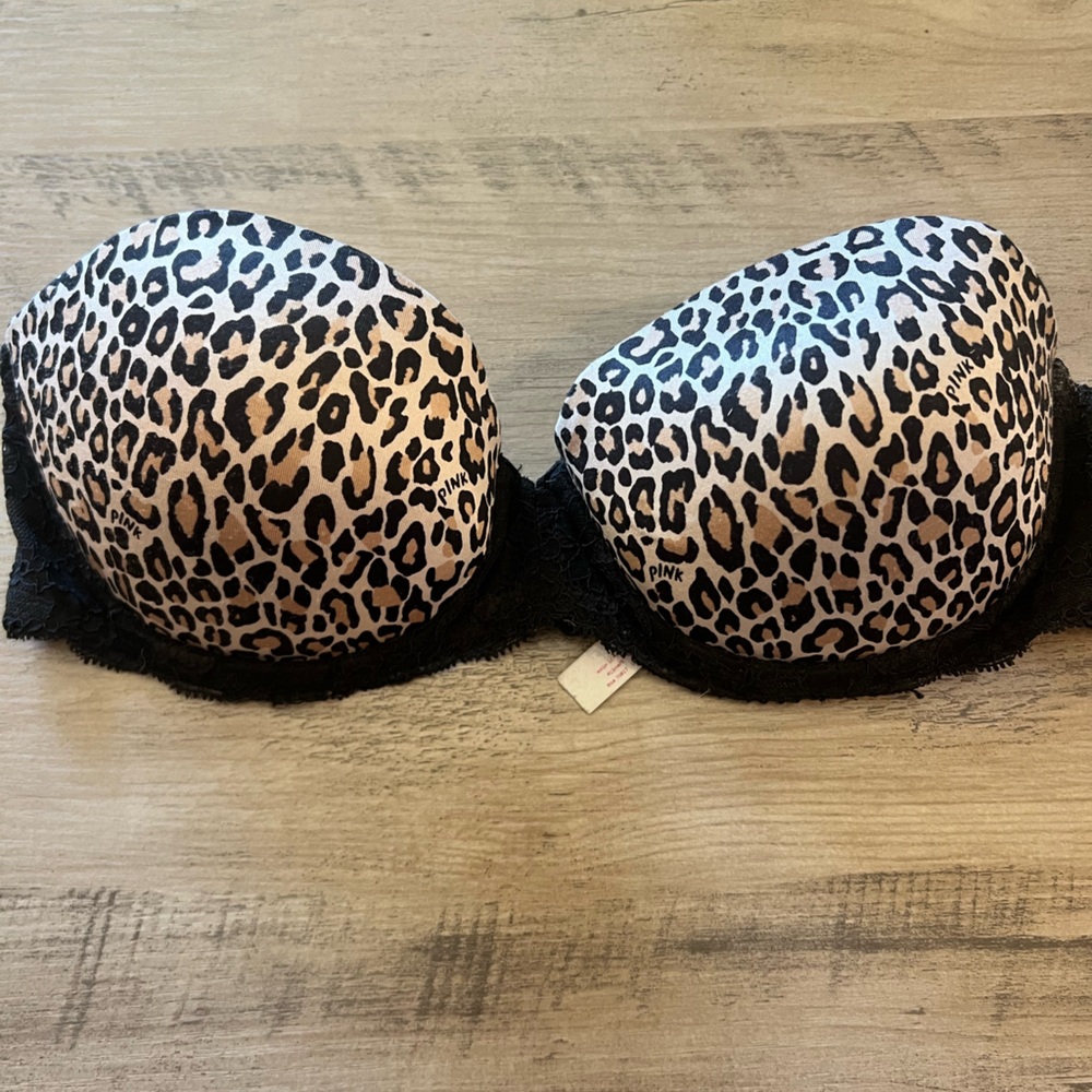 Victoria's Secret PINK Push-Up Bra in Black and Hot Pink